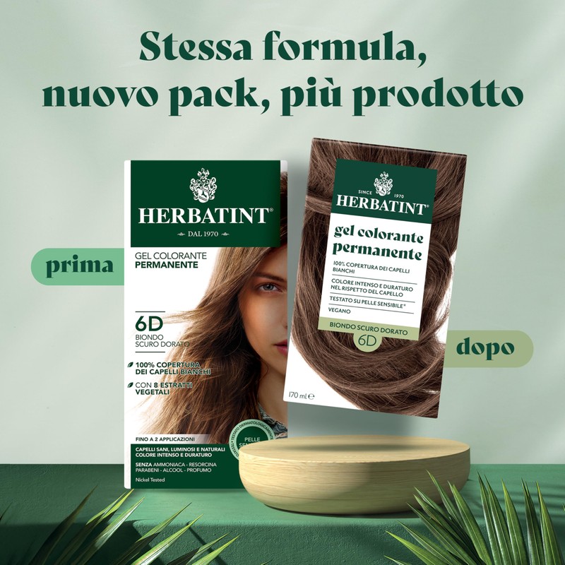 Herbatint Permanent Hair Colour 6D Dark Blonde Golden Blonde -