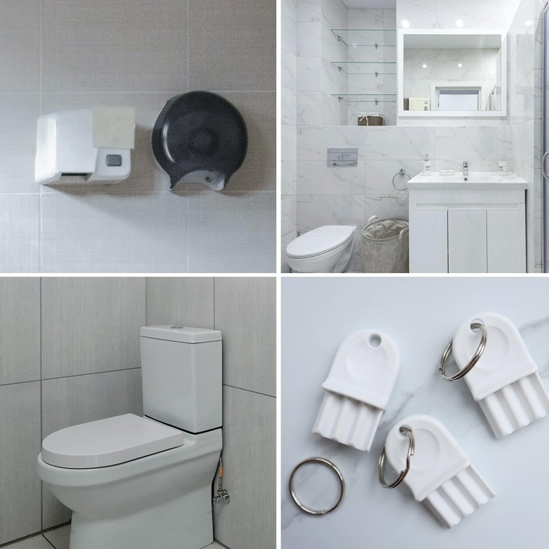 5 Pcs Toilet Paper Dispenser Key with 5 Pcs Key