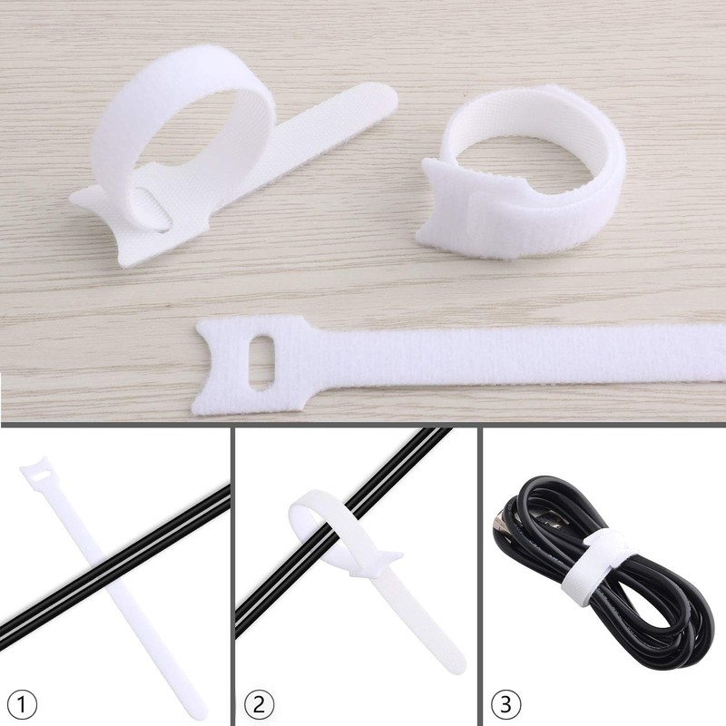 LimCryspp 6-Inch 30Pcs Reusable Cable Ties, Premium Quality Cable Management