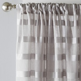 SKL Home by Saturday Knight Ltd. Parkland Window Panel, Dove Gray, 55 inches x 95 inches