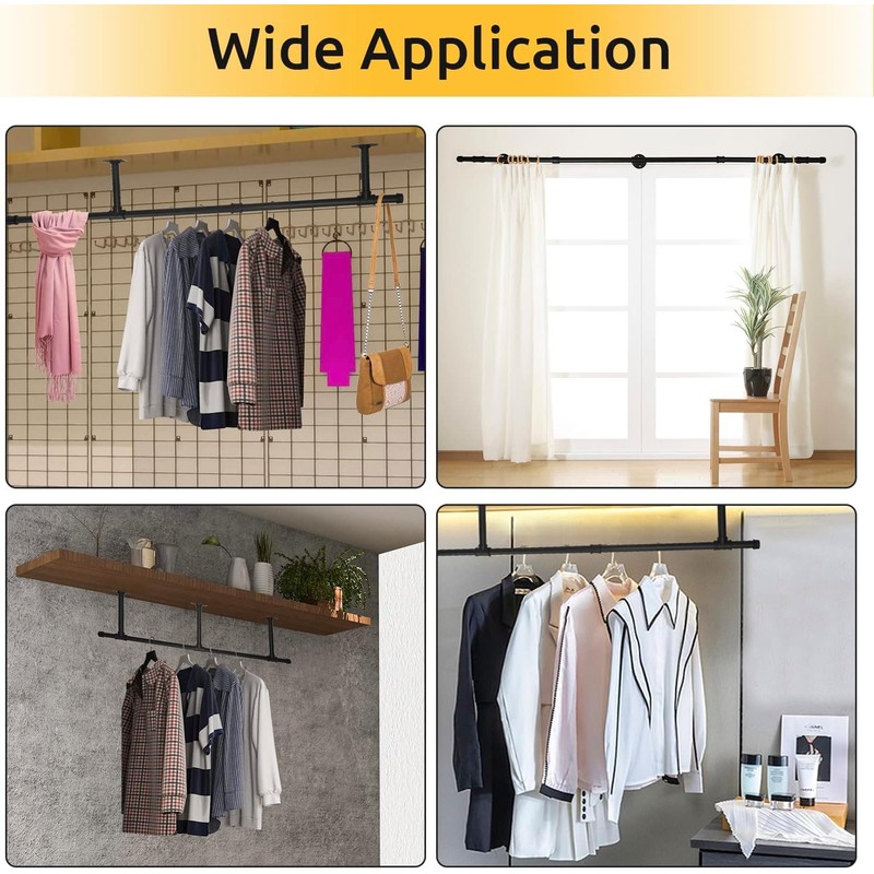 Oroonoko Industrial Pipe Clothes Rack, Heavy Duty 60inch Iron Garment