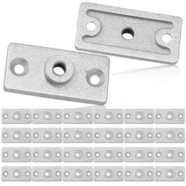 Gisafai 24 Pcs Ceiling Flange Hangers for 3/8 in Ceiling Flange Hanger Plate Threaded (Pipe) for DIY Plumbing and Industrial Decor, Threaded Rod, Galvanized Iron, Wall Mounting
