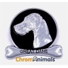 Chromanimals GREAT DANE Chrome Dog Medallion Car Emblem Ornament Breed