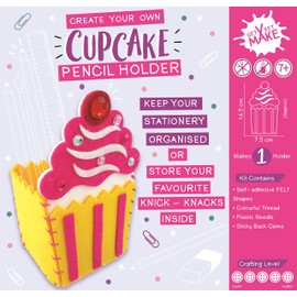 Express Yourself MIP Get Set Make Create Your Own Felt Cupcake Pencil Holder Kids Craft Kit for Kids GSET022