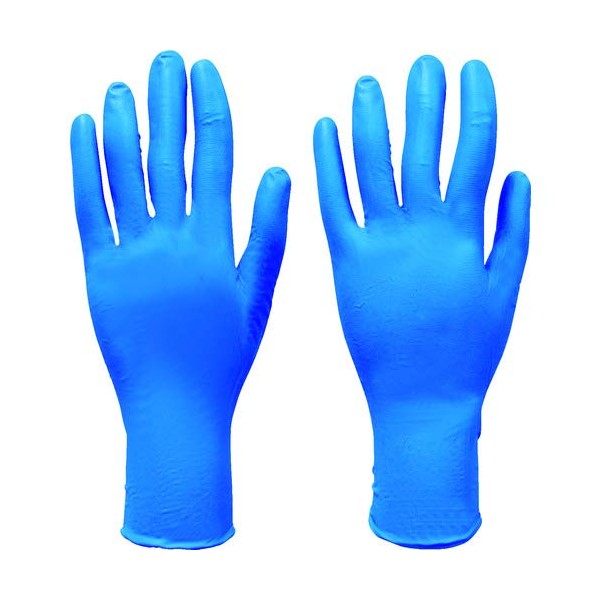 Dunlop 4689 Nitrile Ultra Thin Gloves, Medium, Blue, 100 Pieces