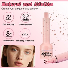 Freckle Pen, Freckle Stamp, Freckle Stamp Pen, Faux Freckles Pen, Five-Point Freckle Stamp, Long Lasting,Waterproof,Smudge-Proof, Easy Natural Sun-Kissed Makeup,Suitable For All Skin Types