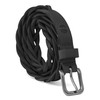 Timberland Women's Casual Leather Belt for Jeans, Black (Braided), Medium