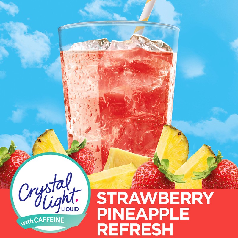 Crystal Light Liquid Strawberry Pineapple Refresh Energy Drink Mix with