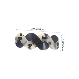 WOONEKY 2pcs Acrylic Hair Barrettes for Women Spring Clips for Thick Thin Hair Comfortable Hold Tortoise Shell Light Tortoiseshell Colors