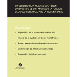 Sop Ovario Poliquistico Suplemento Mujer Alimenticio Base Myo Inositol Minerales Vitaminas Caps