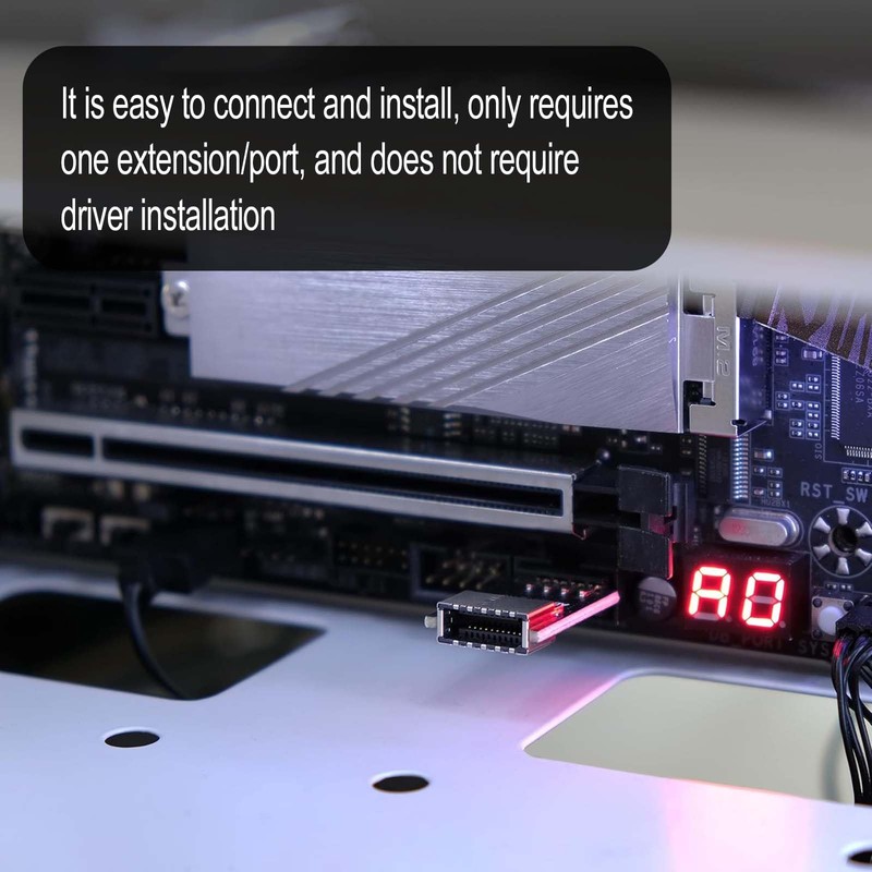 Zhowyeemeng 9PIN to Type-E Adapter, Female 9-Pin Motherboard Header to
