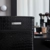 Estuche Tren Para Maquillaje 3 Secciones Caja Dura Piel Sin