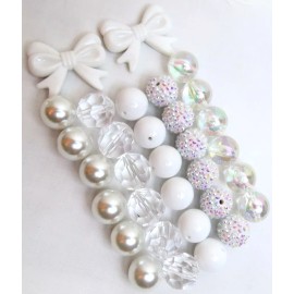 Unbranded Girl’s Chunky Bubblegum Beads for Jewelry Making, 32 Beads, Big Craft Beads