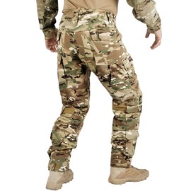 MERJAZ Men's Fleece Lined Tactical Pants Thermal Camo Cargo Pants Winter Waterproof Hiking Pants Insulated Work Pants CP Camo 42