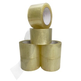 UBMOVE Clear Acrylic Carton Sealing Tape for Packaging, Shipping, Moving and More! (6 Rolls/Pack, 3" X 110 Yards / 2.1 Mil Thick), Clear Shipping Packaging Tape, Heavy Duty Tape