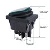 Twidec Interruptor de palanca basculante impermeable CC 12 V, luz