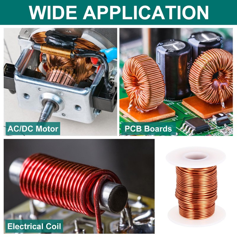 MECCANIXITY 16 AWG Magnet Wire, 16 Gauge Enameled Copper Wire,