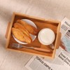 HTB HTB-BET1 Natural Bamboo Tray, Square Shape, Tray with Handle,