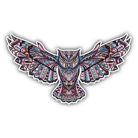 JJH Inc Owl Totem African Indian Pattern Vinyl Decal Sticker Waterproof Car Decal Bumper Sticker 5"