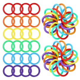 Voarge Pack of 100 27 mm Book Binder Ring, Loose Leaf Ring for Loose Leaf Connectors Rings Document Album Scrapbook Crafts, 6 Colours