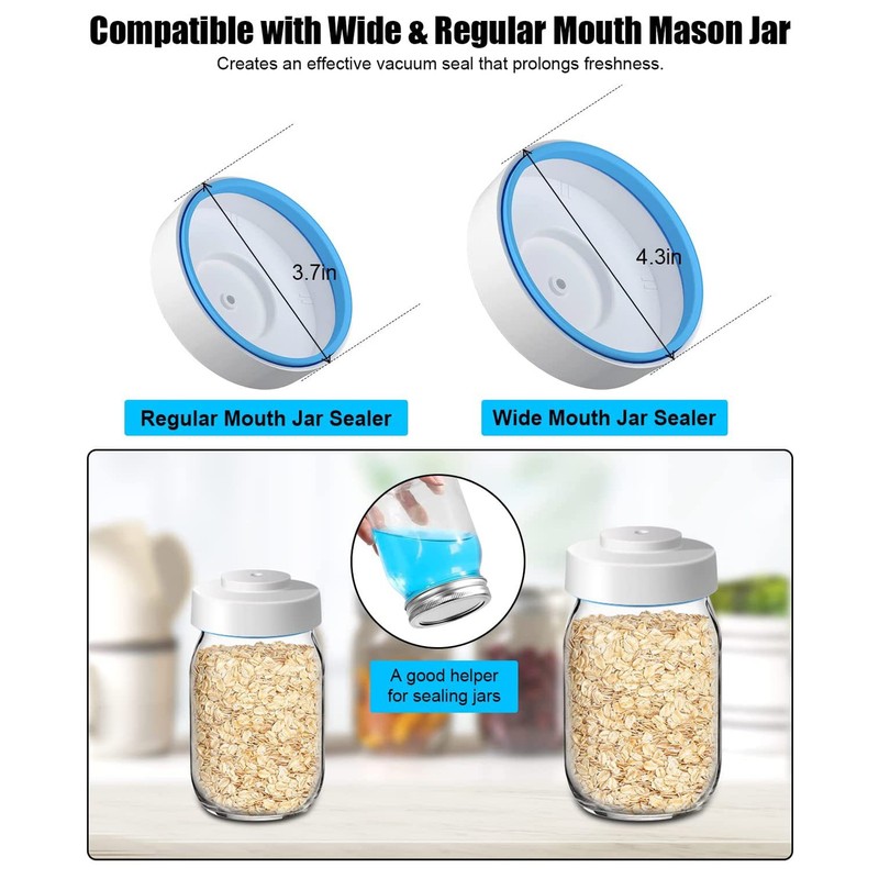 Jar Vacuum Sealer Kit Food Protector Jar Sealer with Accessory