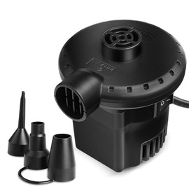 Deeplee Electric Air Pump, Compatible with Both Air Supply and Exhaust, Outlet Type, AC 100 V, Home Use, Air Bed, Vinyl Pool, Float, Inflatable Boat, Convenient, 130 W Power Consumption, Includes Dedicated Nozzle, PSE Certified, Japanese Instruction Manual Included