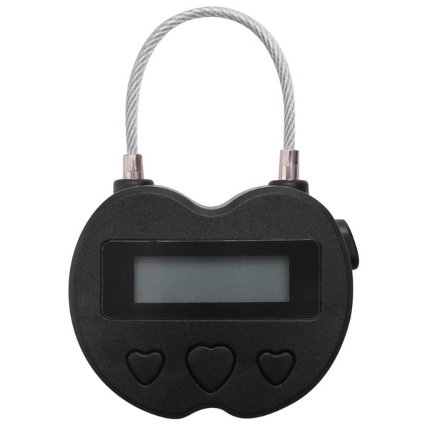Yoiimiya Smart Time Lock Time Lock USB Rechargeable Temporary Timer Padlock Travel Electronic Timer Black