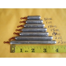 HOME MADE 7 BOTTOM BOUNCER PENCIL SINKER 3/4,1,1-1/4,1-