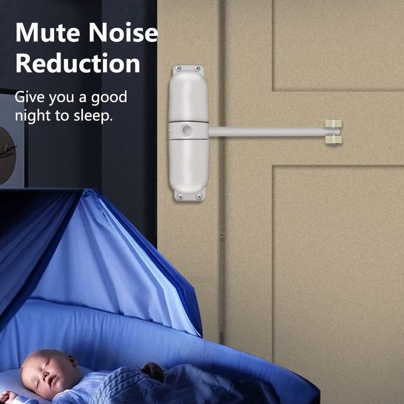 Automatic Spring Closer, Stainless Steel Safety Spring Door Closer, Adjustable