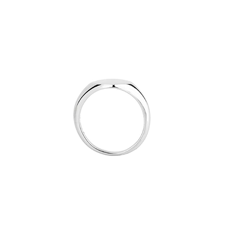 FeatherWish 925 Sterling Silver Ring Retro Vintage Style Signet Oval