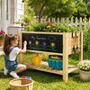 Wooden Elevated Kids Planter Box,Children Gardening Raised Bed