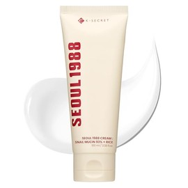 K-SECRET SEOUL 1988 Snail Mucin 93% Cream – Concentrated Yet Lightweight Formula Infused with 93% Snail Mucin | Non-Sticky & Fast-Absorption Facial Cr
