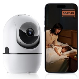 GBIUT Wifi Indoor Camera, 5G&2.4G Wireless Indoor Security Cameras for Home Security, 2K Security Camera Baby Monitor/Pet Camera with Phone App, Motion Sensor & Night Vision, TF/Cloud Storage