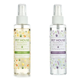 One Fur All Pet House Freshening Room Spray - Lavender Green Tea/Fresh Citrus Pack of 2 - Concentrated Air Freshener - Non-Toxic & Pet-Friendly Air Freshener - Pet Odor Eliminator Room Spray