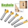 Bestgle 5 Pcs T Slot Router Bits 1/4 Inch Round