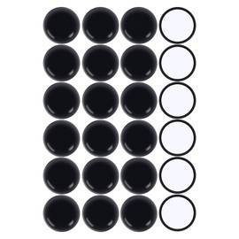 Ezprotekt 24 Pack 1-3/4" Self-Stick Round Carpet Furniture Sliders Furniture Moving Slider for Carpet, Heavy Duty Self-Adhesive Furniture Movers Moving Pads Chair Glides for Carpet (Round, Black