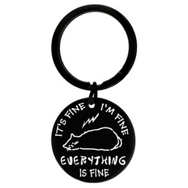 Nimteve Lovely Cat Keychain Kitty Keyring For Women Men Cat Lover Gifts For Friends Cute Cat Keychain For Cat Dad Mum Animal Keychain Cat Decor