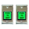 Visionis 2 Pack FPC-7491 VIS-7000 Green Square Push to Exit