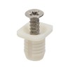 Silverline 8mm Plastic Hinge Dowel Inserts with Screws, 50 Pcs