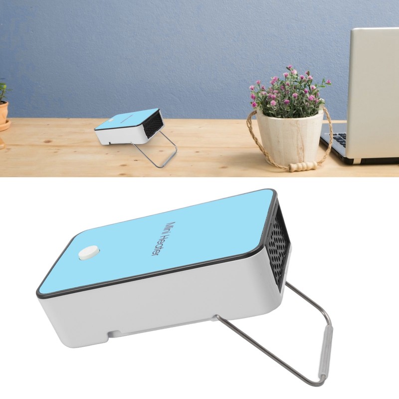 Mini Heater Fast Heating Low Noise Miniwatt Blue Portable Desk