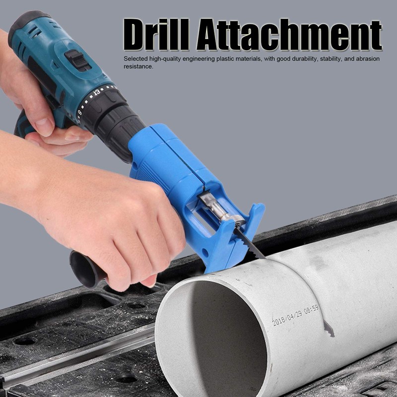Electric Drill Reciprocating Saw Adapter, Portable Drill to Reciprocating Saw