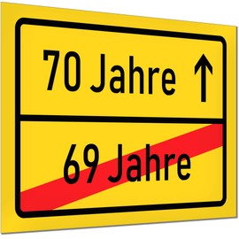 KAVARO 18th Birthday Gift Idea, Place Sign as a Fun Gift for Girls and Boys, for Adolescence, Also Perfect as a Decoration for Parties, 30 x 20 cm, yellow