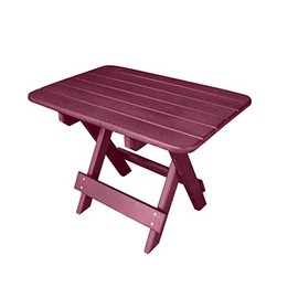 Phat Tommy Folding Outdoor Patio Side Table - Poly Adirondack Side Table - All Weather Side Table for Your Patio, Deck, or Balcony (Dark Red)
