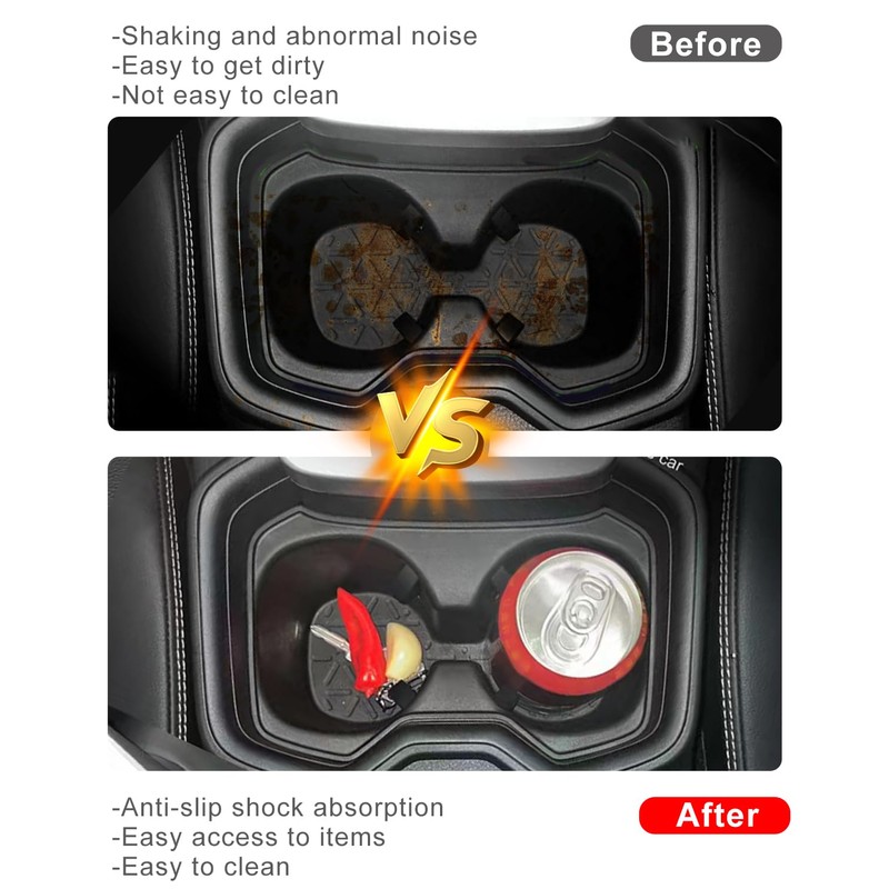 Car Cup Holder Inserts for Toyota RAV4/RAV-4 Accessories 2019 2020