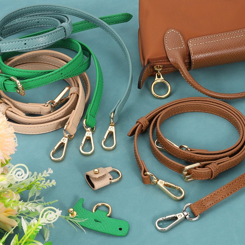 sourcing map Leather Bag Strap Replacement Adjustable Crossbody Bag Straps