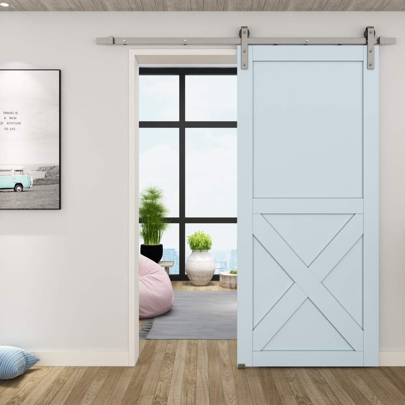 JUBEST Stainless Steel Floor Guide Wall Mount Sliding Barn Door