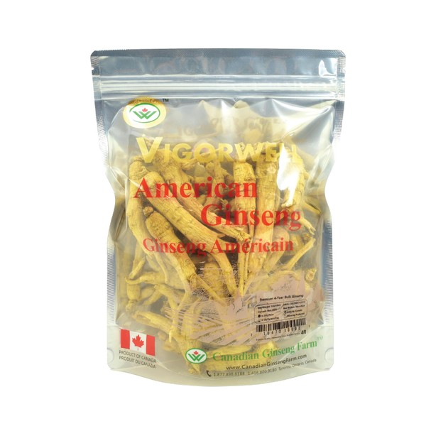 Vigorwell Premium 4-Year Bulk American Ginseng (1LB/454G/16OZ)-Directly from Canadian Ginseng