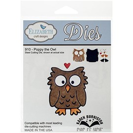 Elizabeth Craft Designs Metal Die, Poppy The Owl, Multicolour