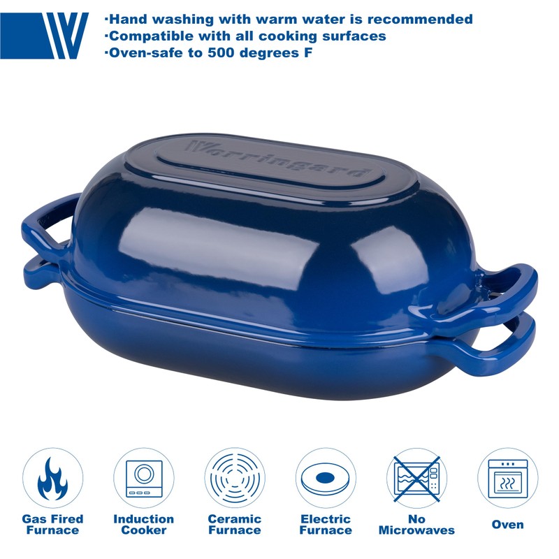 VORRINGARD Enameled Cast Iron Sourdough Bread Oven, Dutch Oven, Loaf