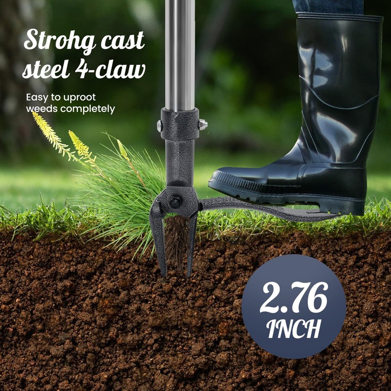 Wexoride Weed Puller Stand-Up Weed Puller Tool with Long Handle
